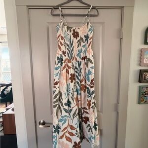 Abercrombie & Fitch Cream Smocked Dress